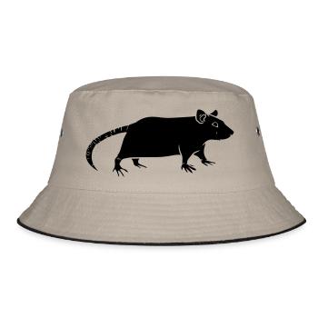 rat - Bucket Hat - khaki/black - Front
