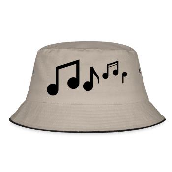 musiknoten_f1 - Bucket Hat - khaki/black - Front