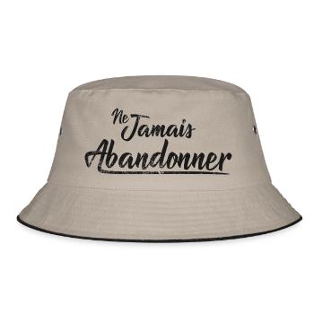 ne jamais abandonner - Bob - kaki/noir - Devant