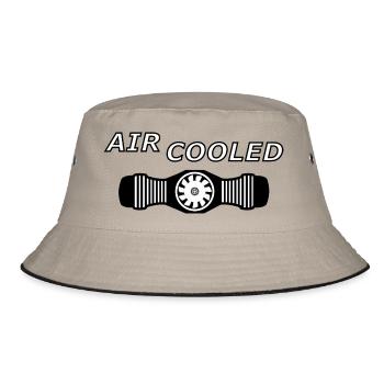Luftgekühlt - Boxermotor - Aircooled - Bucket Hat - Khaki/Schwarz - Vorne