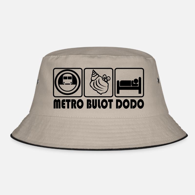 Metro whelk dodo - Bucket Hat - khaki/black