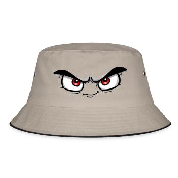 Red face - Bucket Hat - khaki/black - Front