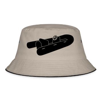 Schlauchboot_g1 - Bucket Hat - Khaki/Schwarz - Vorne