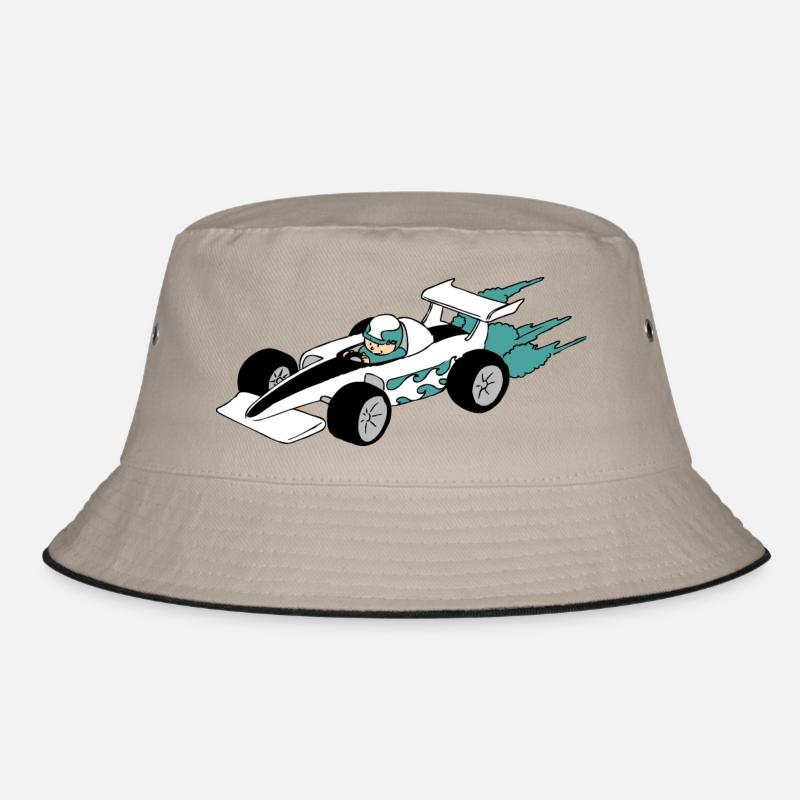Formula Race car - Bucket Hat - Khaki/Schwarz