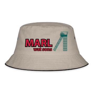 marl - Bucket Hat - Khaki/Schwarz - Vorne