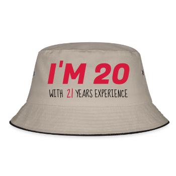 41 - Birthday - Anniversaire - Geburtstag - Humor - Bucket Hat - khaki/black - Front