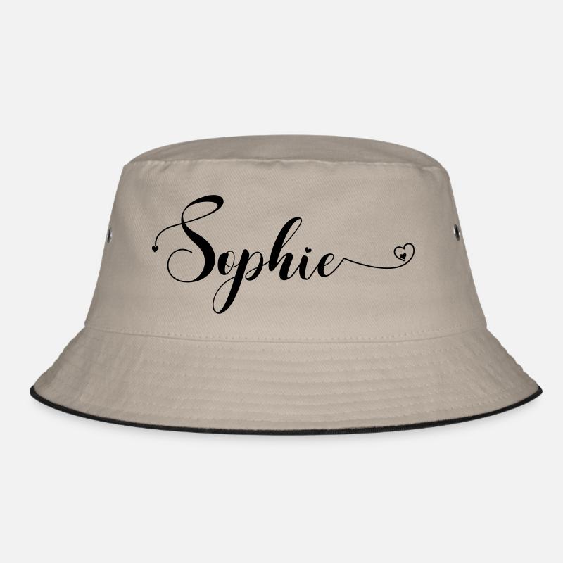 sophie - Bucket Hat - Khaki/Schwarz