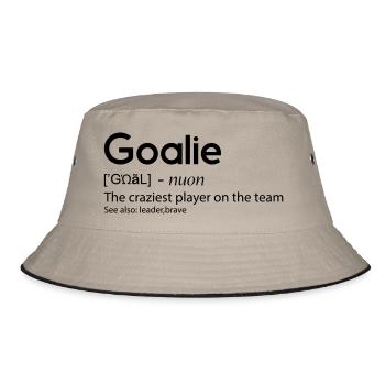 Goalie The craziest player on the team - Bucket Hat - khaki/black - Front
