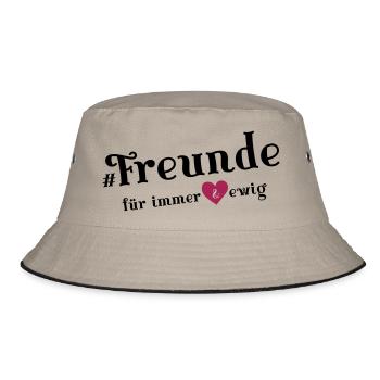 freunde für immer - Bucket Hat - Khaki/Schwarz - Vorne