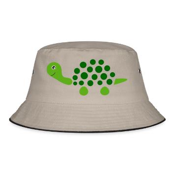 Turtle Turtles - Bucket Hat - khaki/black - Front