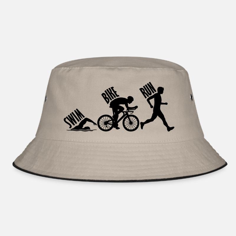 Swim Bike Run Bucket Hat