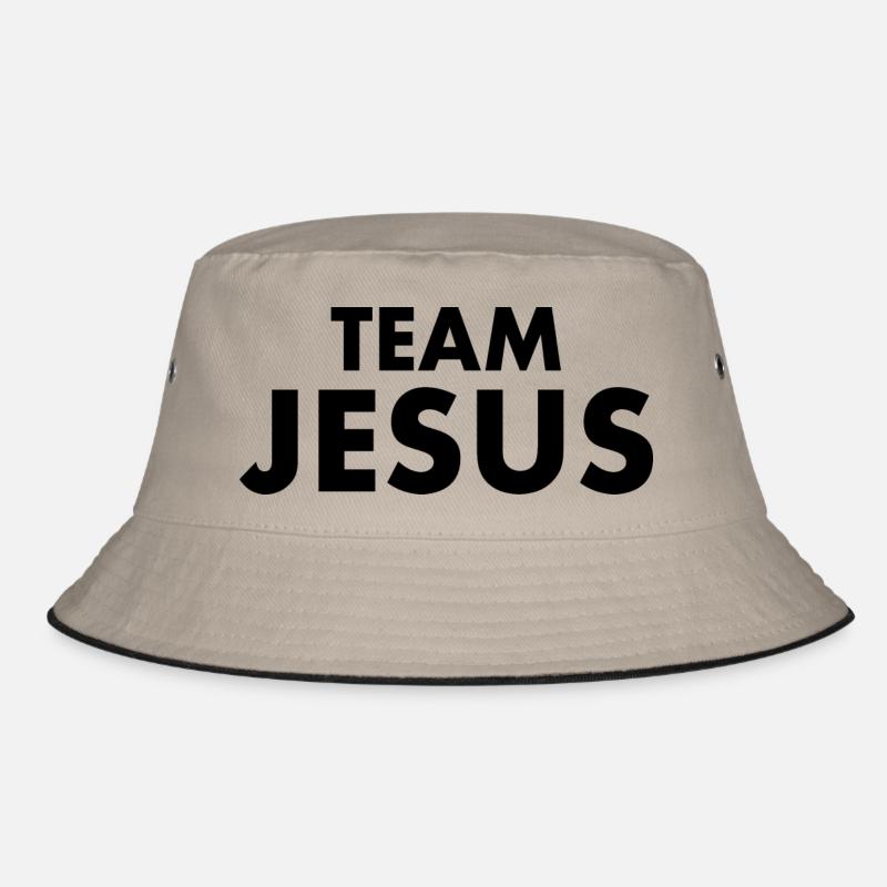 Team jesus - Bucket Hat - Khaki/Schwarz