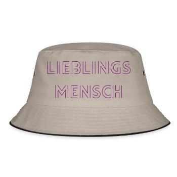 Lieblingsmensch lila - Bucket Hat - Khaki/Schwarz - Vorne