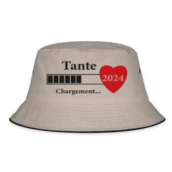 Aunt - Future Aunt Loading - Bucket Hat - khaki/black - Front
