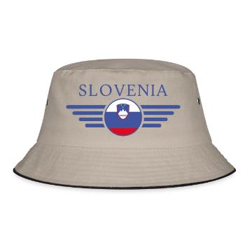 I Love Slovenia, Elegance Style Design T-Shirt - Bucket Hat - khaki/black - Front