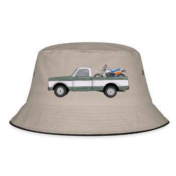 Pick Up Truck with Enduro - Bucket Hat - Khaki/Schwarz - Vorne