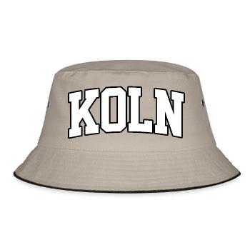 Köln logo: Collegiate design in German style - Bucket Hat - khaki/black - Front