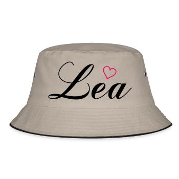 name lea - Bucket Hat - Khaki/Schwarz - Vorne