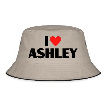 J’aime Ashley Red Heart Love Fan Gift - Bob - kaki/noir - Devant