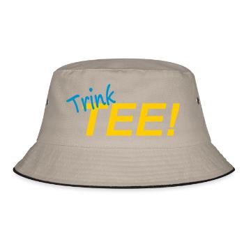 DRINK TEA! - Bucket Hat - khaki/black - Front
