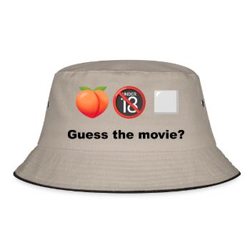 Peach ohne 18+ Quadrat Rate den Film oder den Film - Bucket Hat - Khaki/Schwarz - Vorne