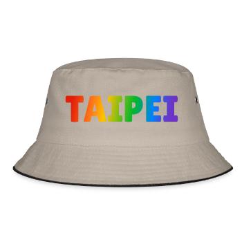 TAIPEI TAIWAN rainbow LGBTQ gay pride - Bucket Hat - khaki/black - Front