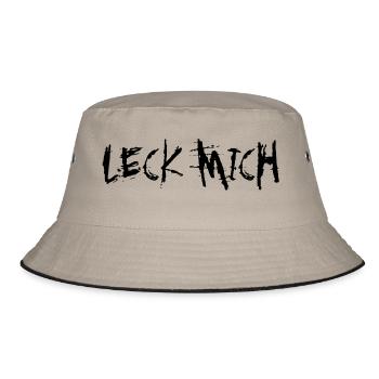 Leck mich - Bucket Hat - Khaki/Schwarz - Vorne