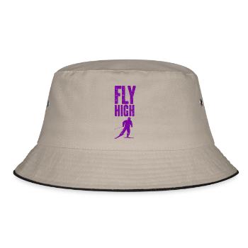Skifahren Snowboard Berge Urlaub Schnee Freestyle - Bucket Hat - Khaki/Schwarz - Vorne