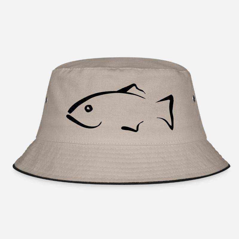 Fisch - Bucket Hat - Khaki/Schwarz