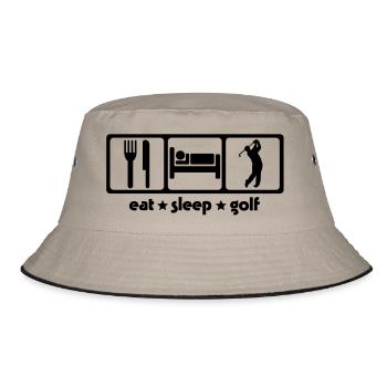 Eat Sleep Golf - Bob - kaki/noir - Devant