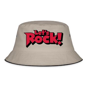 Let's Rock - Bucket Hat - khaki/black - Front
