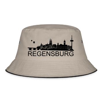 Regensburg Skyline - Bucket Hat - khaki/black - Front