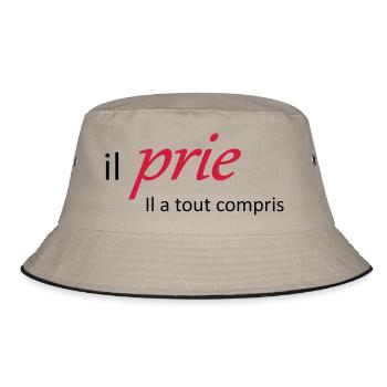 Il prie il à tout compris - Bob - kaki/noir - Devant