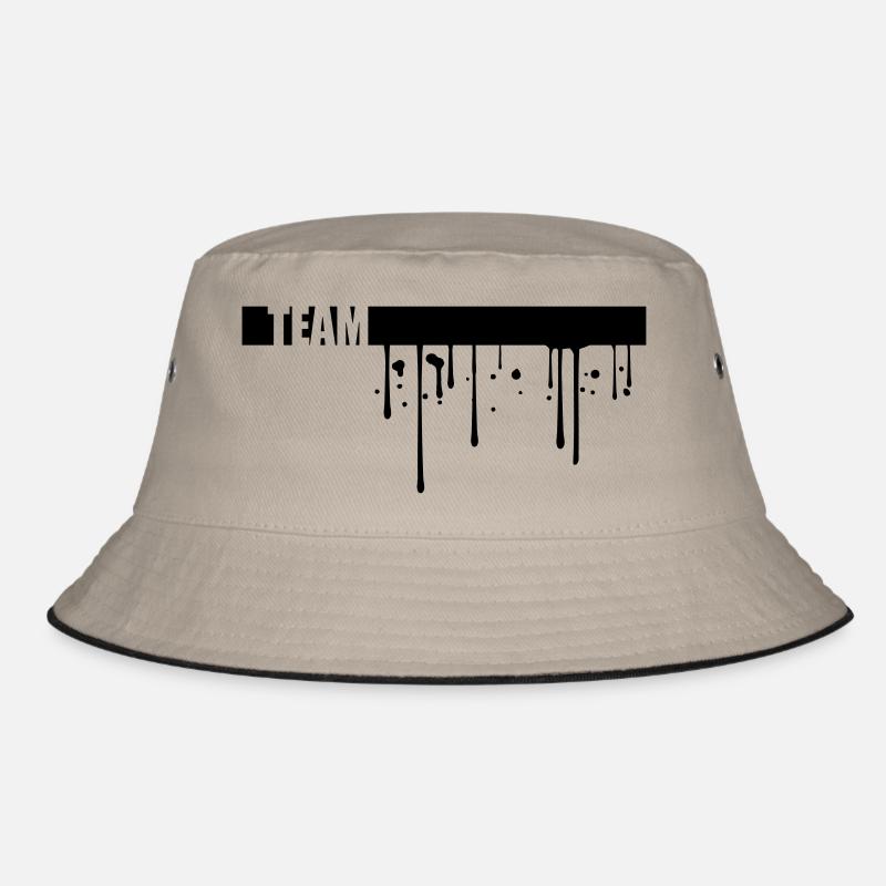 graffiti drops line strip team crew friends Bucket Hat
