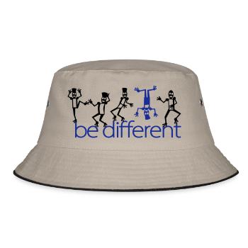 be different (2c) - Bucket Hat - Khaki/Schwarz - Vorne