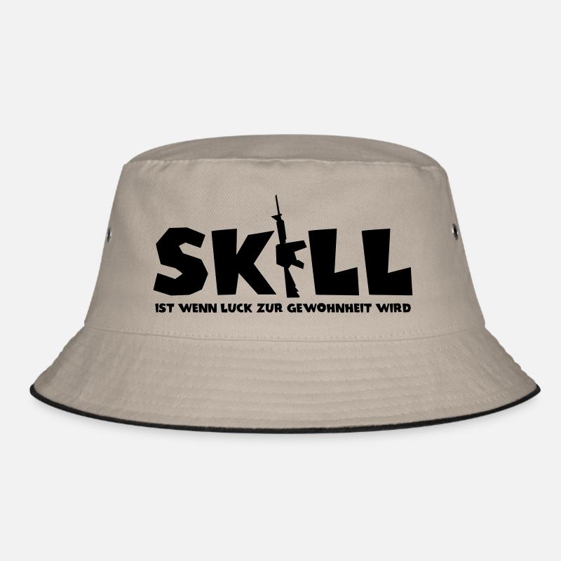skill ist wenn luck zur gewohnheit wird Bucket Hat