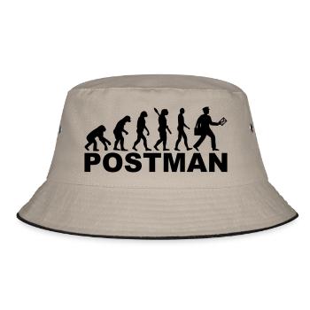 Evolution postman - Bucket Hat - khaki/black - Front
