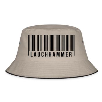 Lauchhammer Strichcode - Bucket Hat - Khaki/Schwarz - Vorne