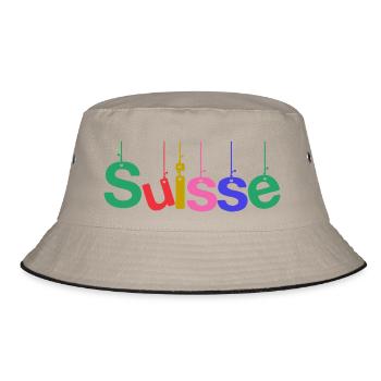 SUISSE. PAYS. GENEVE. HUMOUR. DRAPEAU - Bob - kaki/noir - Devant
