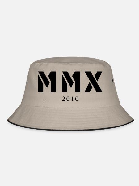 Römische Zahl Geburtsjahr Made in 2010 - Bucket Hat - Khaki/Schwarz - Vorne