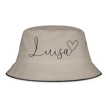 Luisa Name Vorname Mädchen - Bucket Hat - Khaki/Schwarz - Vorne