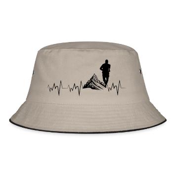 Trail Running Sports - Bucket Hat - khaki/black - Front