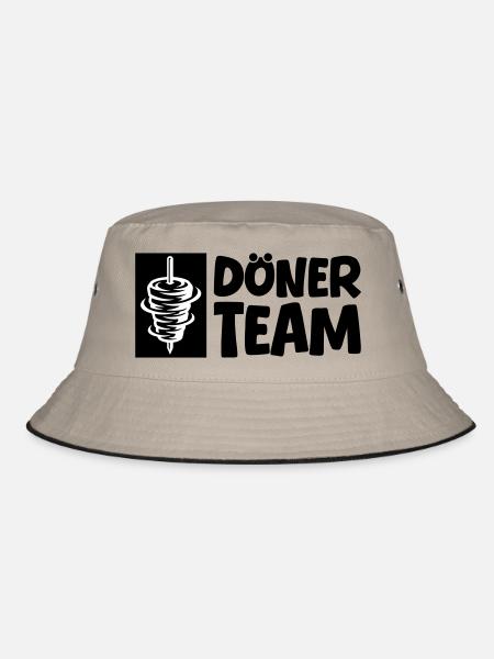 Döner Team - Bucket Hat - Khaki/Schwarz - Vorne
