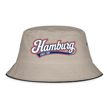 Hamburg - Hansestadt - Alster - Elbe - Michel - Bucket Hat - Khaki/Schwarz - Vorne