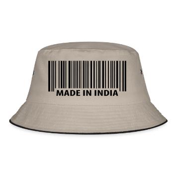 Made in India - Bucket Hat - Khaki/Schwarz - Vorne