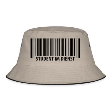 Student im Dienst - Bucket Hat - Khaki/Schwarz - Vorne