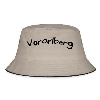 Vorarlberg Stolz Ländle gsi Heimat Österreich - Bucket Hat - Khaki/Schwarz - Vorne