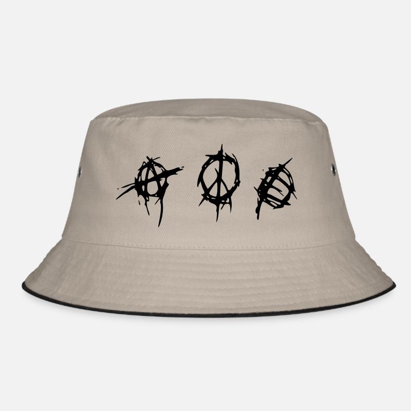 anarchy_peace_equality Bucket Hat