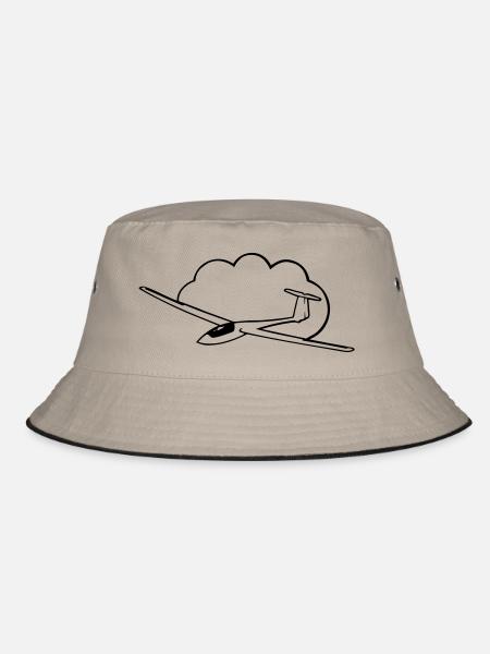Segelflugzeug - Bucket Hat - Khaki/Schwarz