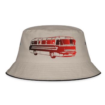 Ikarus 55 Bus Omnibus - Bucket Hat - Khaki/Schwarz - Vorne